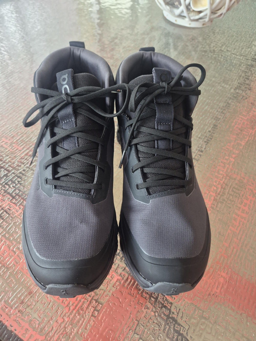 On Running Men's Cloud Hi Waterproof Sneakers in Black/Gray